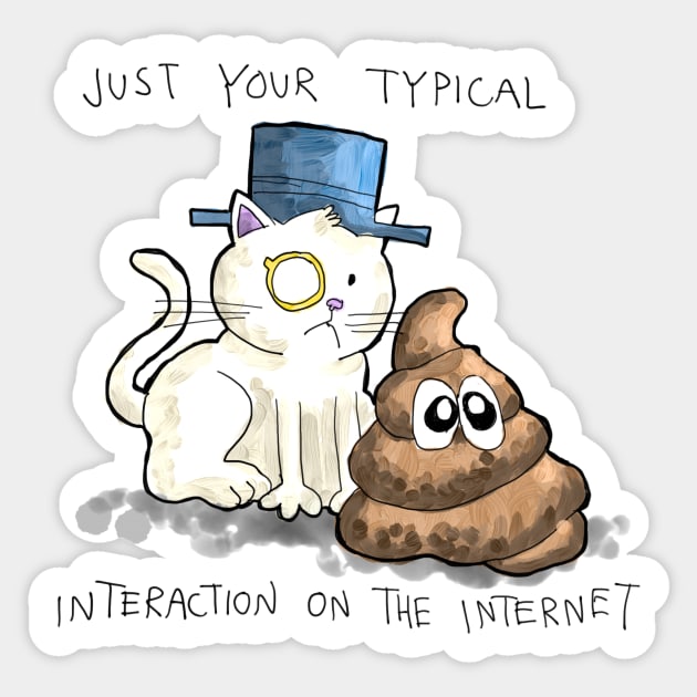 Dapper Cat - Interactions Sticker by johnnybuzt